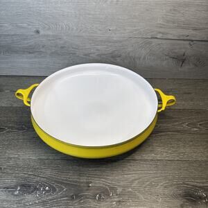 Dansk International Design France Yellow 13.5' Enamel Paella Pan New